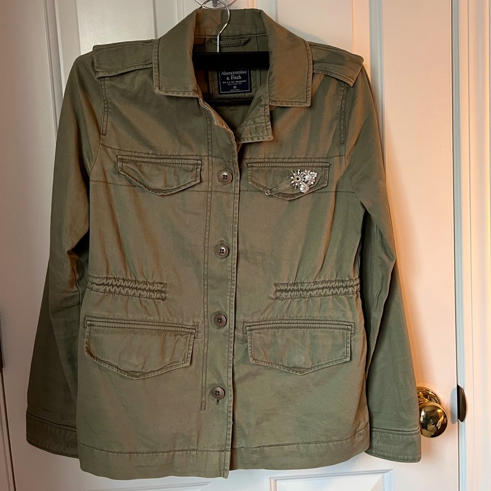 ABERCROMBIE XS Military Green Jacket